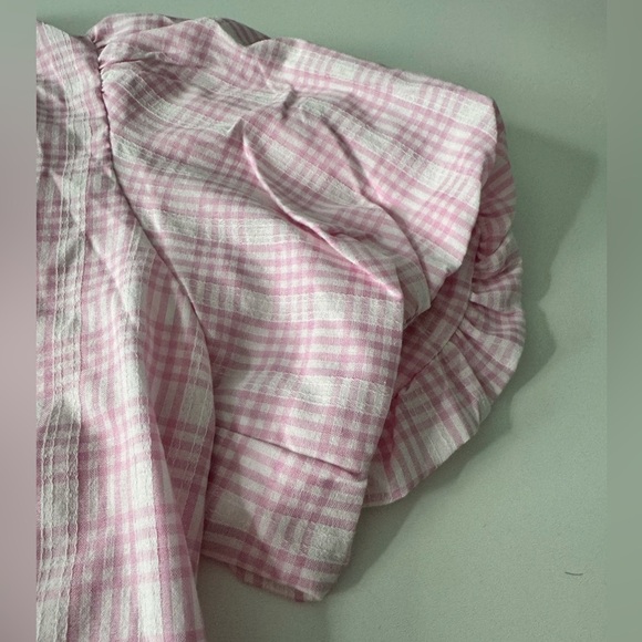 Pink Plaid Bow Front Two-Piece Shorts Set - Picture 4 of 13